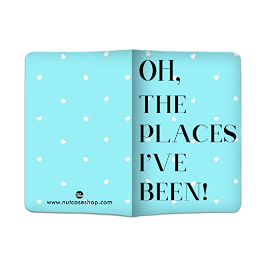 Designer Passport Cover - OH The Places I've Been! Blue Nutcase