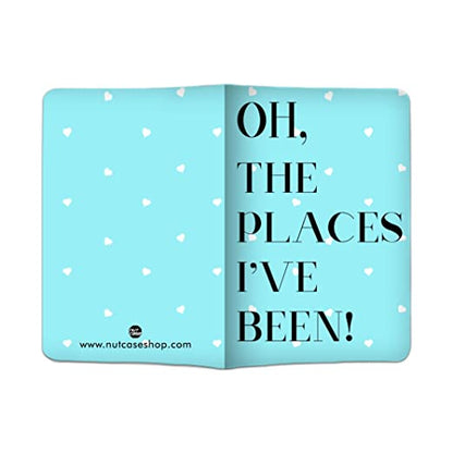 Designer Passport Cover - OH The Places I've Been! Blue Nutcase