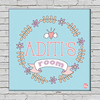 Custom Made Wall Art Decor for Kids Room Home Decor - Blue Floral