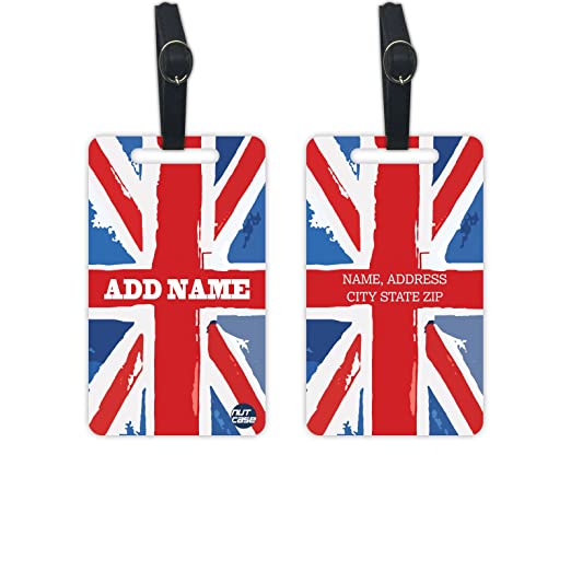 Unique Luggage Tags Personalized for Travel Set of 2 - Union Jack