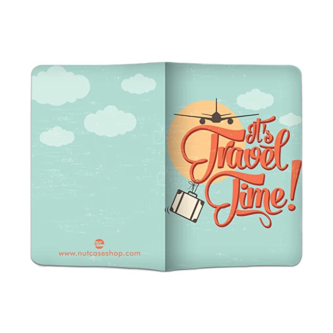 Designer Passport Cover - It's Travel Time Nutcase