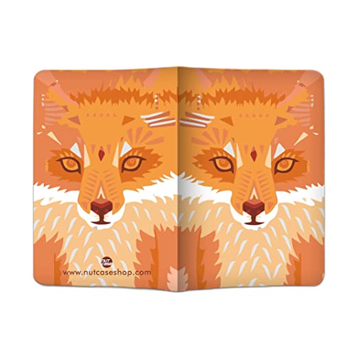 Passport Cover Travel Wallet Holder -Wolf Cubism Art Nutcase