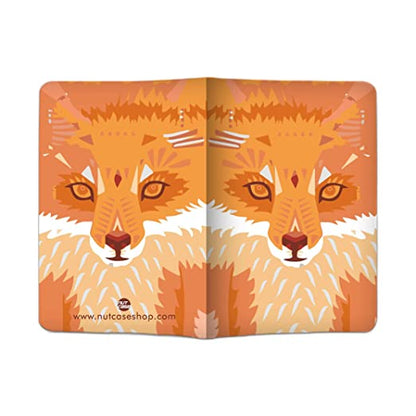 Passport Cover Travel Wallet Holder -Wolf Cubism Art Nutcase