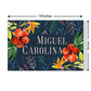 Custom Door Name Plate for Home Cafes Bungalow-Flower Petals and Leaf