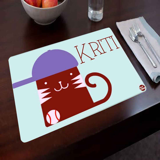 Personalized Fabric Table Mats For Kids  -  Swag Cat