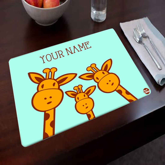 Personalized Fabric Table Mats For Kids  - Girraf