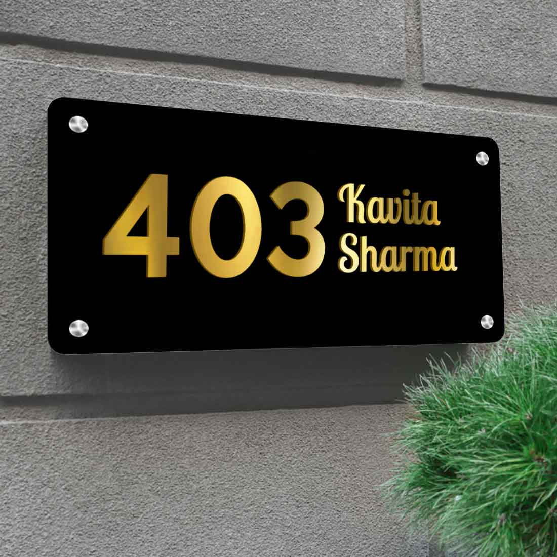Customized Small Metal Name Plates for Office Home House Outdoor