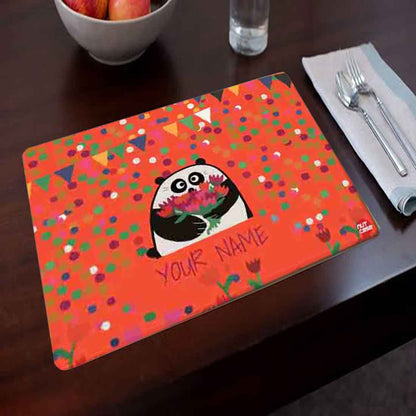 Personalized Fabric Table Mats For Kids  - Cute Panda