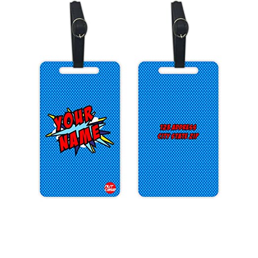 Personalized Luggage Tags Identification Tag Set 2 - Comic Style