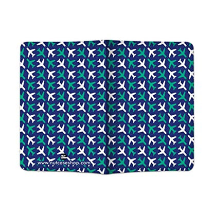 Designer Passport Cover - Aviation Print Blue