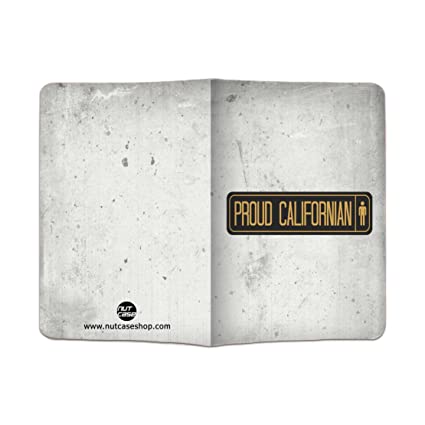 Passport Cover Holder Travel Wallet Case- Proud Calipfornian White