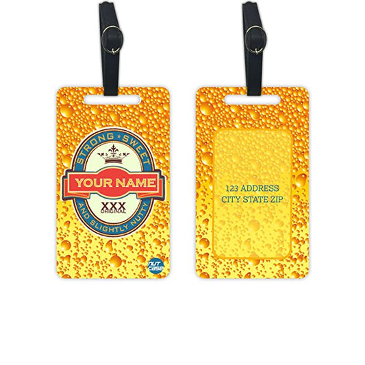 Personalized Luggage Tags for Travel Set of 2 - Beer