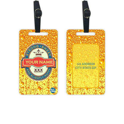 Personalized Luggage Tags for Travel Set of 2 - Beer