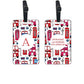 Personalized Luggage Tags with Logo Identifier Name Set of 2 - London Cabbie