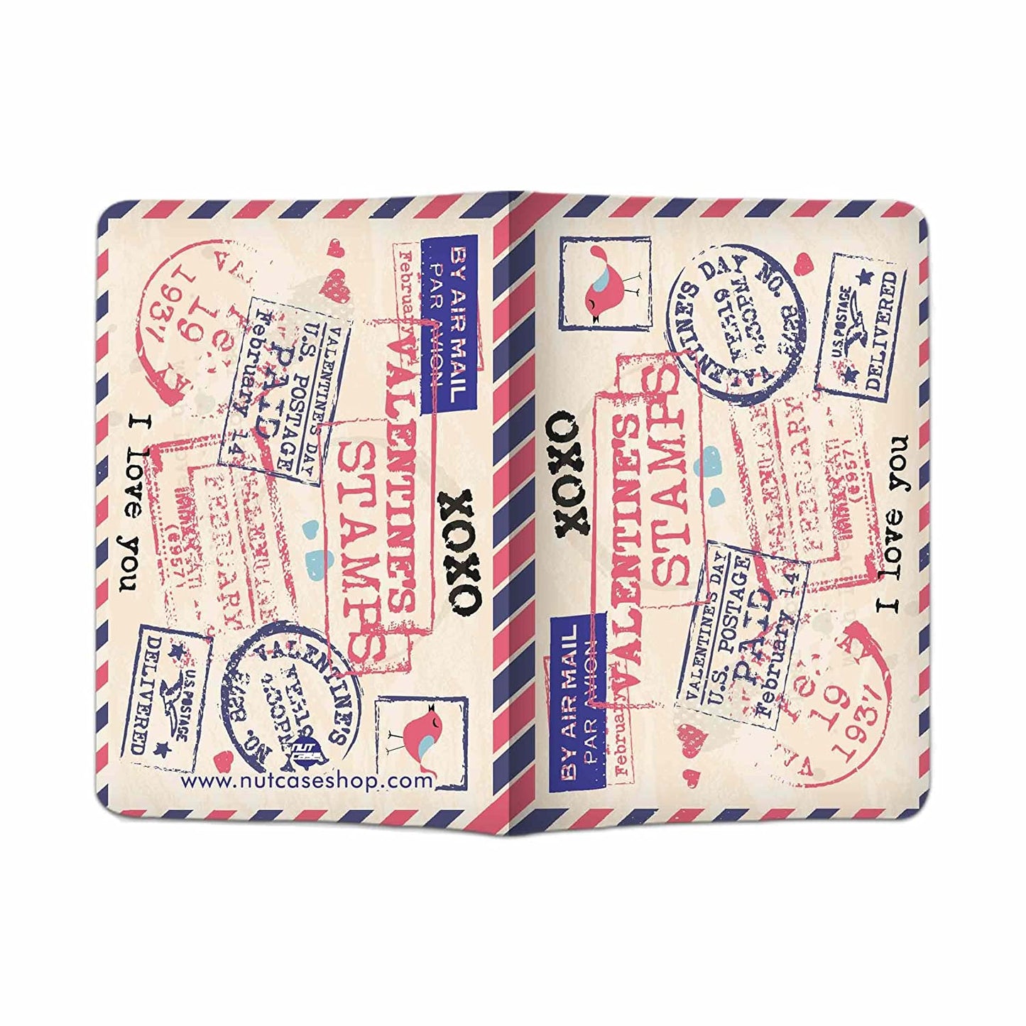 Designer Passport Cover - Stamps Nutcase