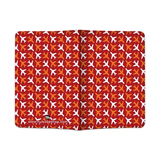 Designer Passport Cover - Aviation Print Red