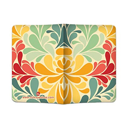 Passport Cover Travel Wallet Holder -Retro Flowers