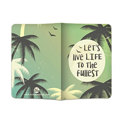 Designer Passport Cover - Let's Live Life To The Fullest