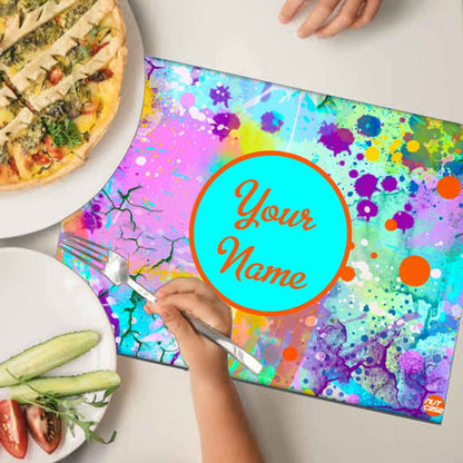 Personalized Fabric Table Mats For Kids  - Watercolor