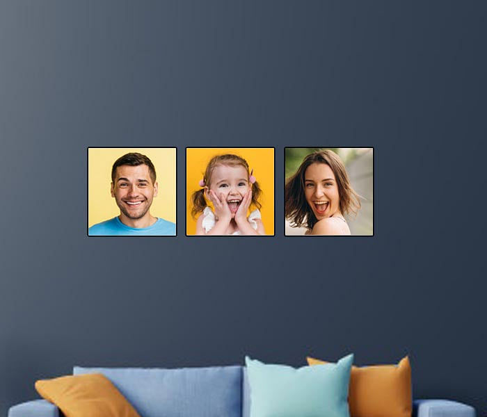 Personalized Family Photo Frame for Wall Art Boards Set Of 3-Add Your Pictures Nutcase