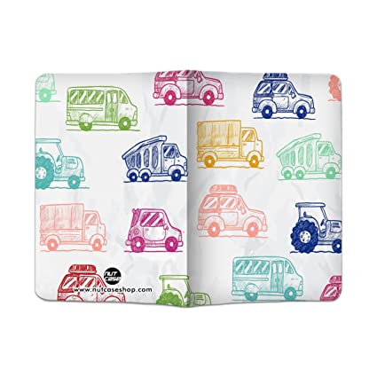 Designer Passport Cover - Colorful Vehicles