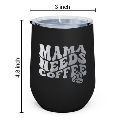 Mothers Day Gifts Designer Travel Coffee Mug With Lid Gift for Mom  - Mama Needs Coffee