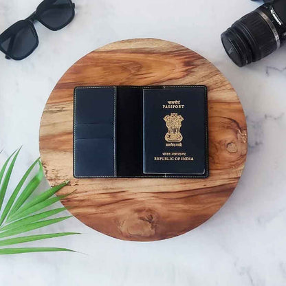 Custom Vegan Leather Passport Holder for Couple MR - Anniversary Gift