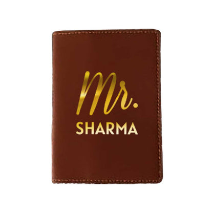 Custom Vegan Leather Passport Holder for Couple MR - Anniversary Gift