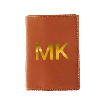 Custom Passport Wallet Vegan Leather for Men & Women - Initials