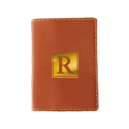 Vegan Leather Personalised Passport Cover for Men & Women - Monogram