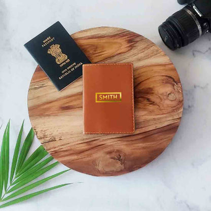 Personalized PU Leather Passport Holder With Name - Add Name