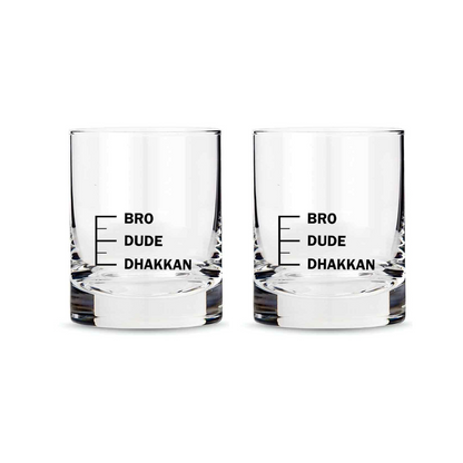 Whiskey Glasses Liquor Glass-  Anniversary Birthday Gift Funny Gifts for Husband Bf - DHAKKAN DUDE BRO