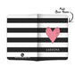 Classic Customized Passport Holder - Pink Heart With Strips - Nutcase