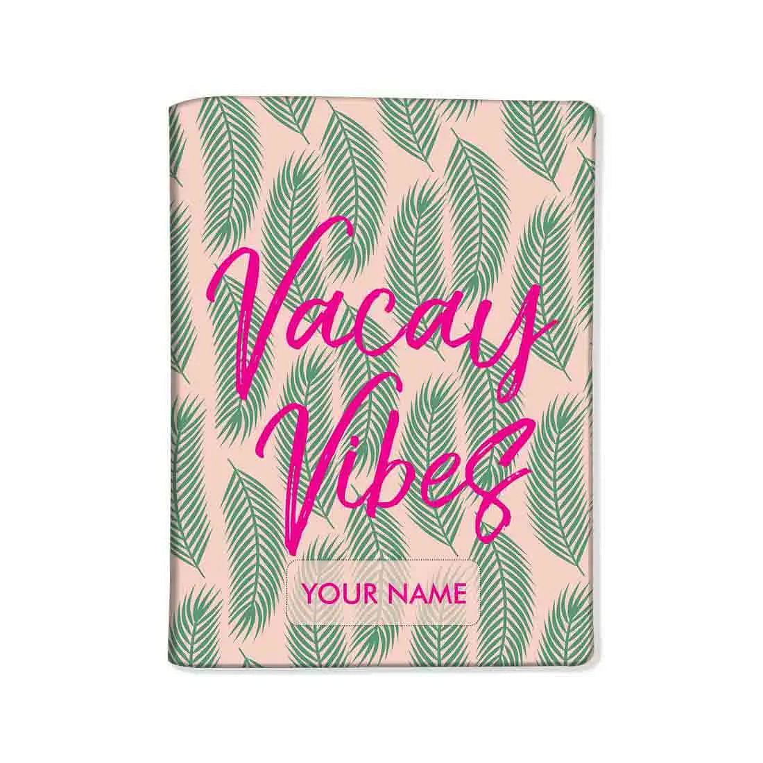 Classy Customized Passport Holder - Vacay Vibes With Leaves - Nutcase