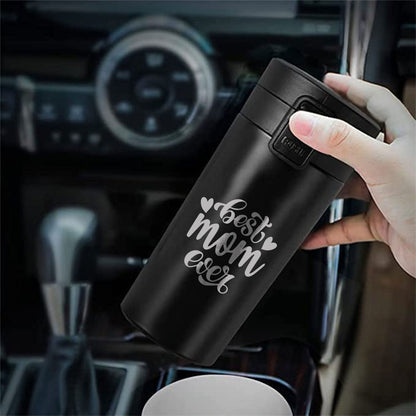 Designer Travel Coffee Mug Insulated for Travelling Mother Day Gift (350 ML) - Best Mom Ever