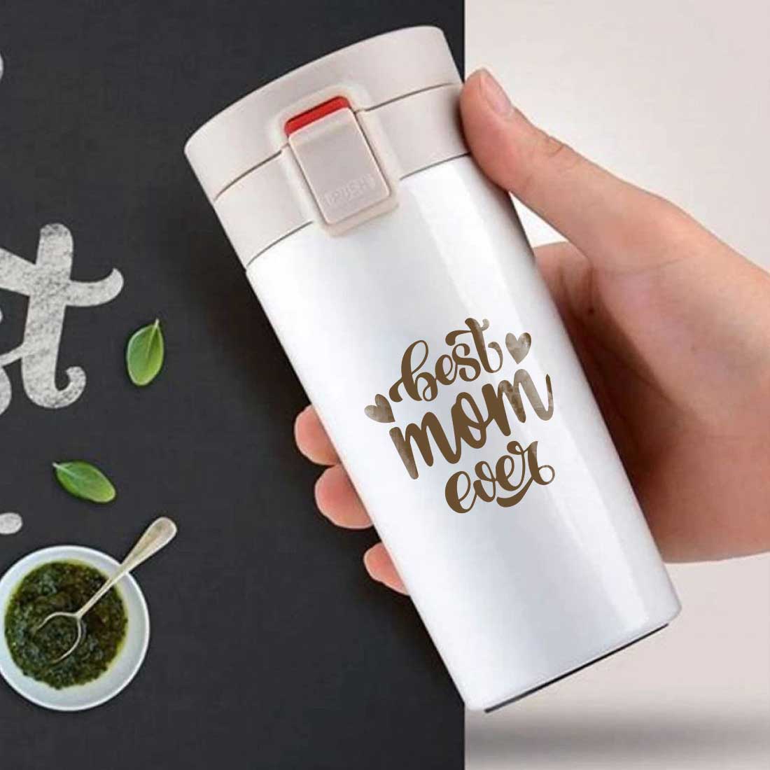 Designer Travel Coffee Mug Insulated for Travelling Mother Day Gift (350 ML) - Best Mom Ever