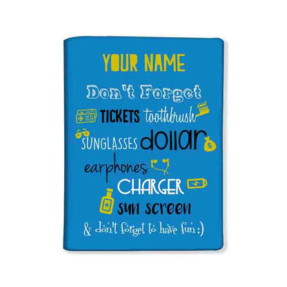 Creative Custom Passport Cover -  Dont Forget - Nutcase