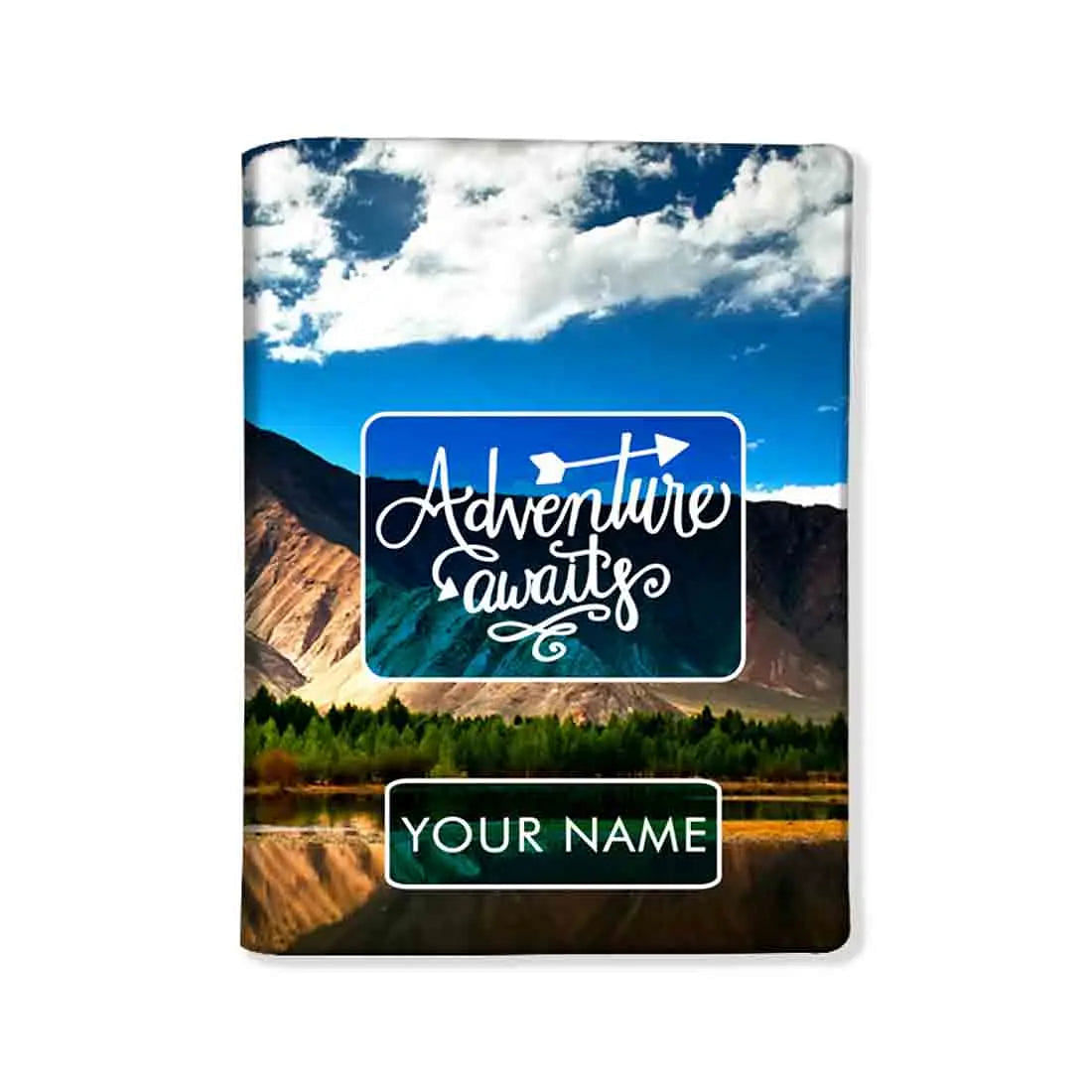Custom Passport Cover for Gift -  Adventure Awaits - Nutcase