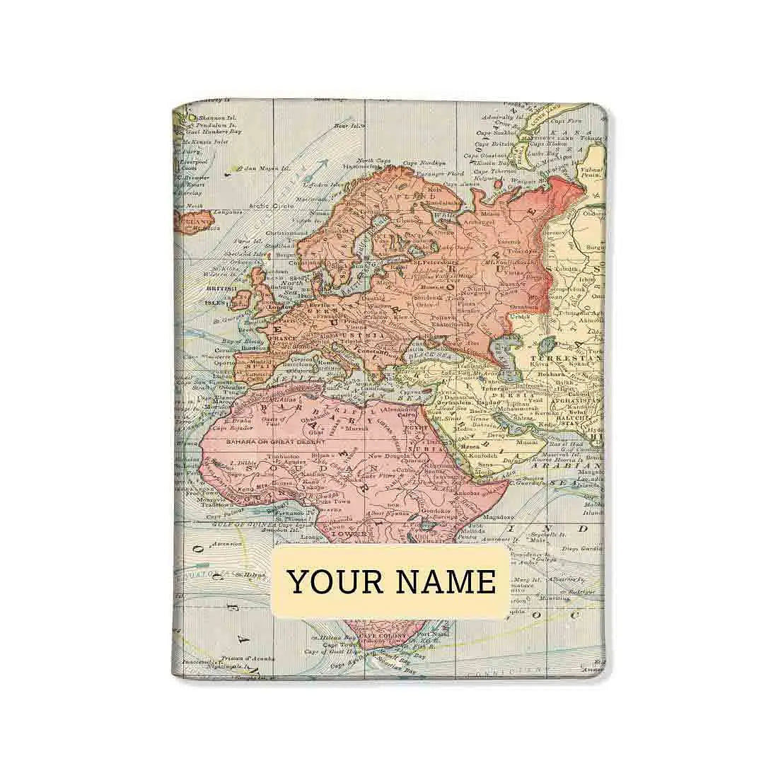 Customized Passport Holder Gifts for him under 500 - Vintage Map - Nutcase