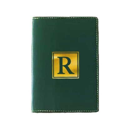 Vegan Leather Personalised Passport Cover for Men & Women - Monogram