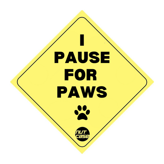 Car Bumper Sticker For Dog Lovers - I Pause For Paws