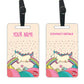 Customized Unicorn Luggage Tag for Kids Bag Tags for your Name - Set of 2 Nutcase