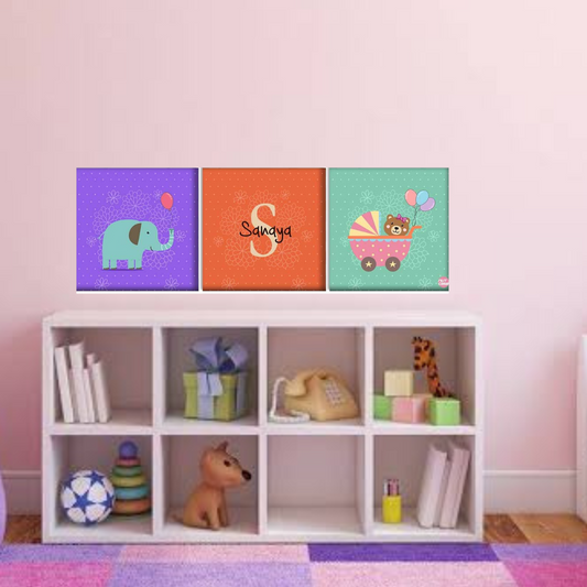 Personalized Nursery Wall Art  -Baby Elephant