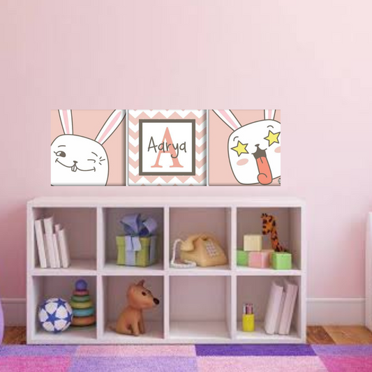 Custom Baby Wall Decor -Funny Rabbit