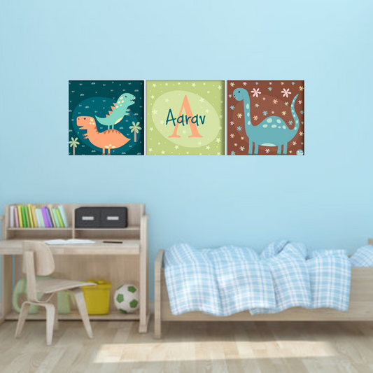 Personalized Nursery Wall Art  -Dinosaur