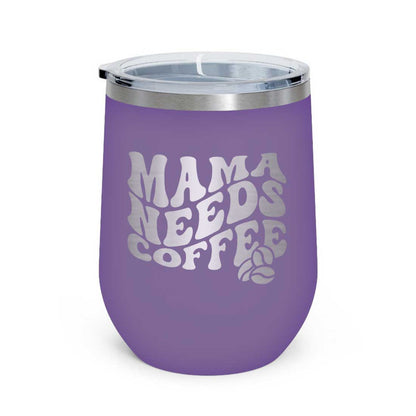 Mothers Day Gifts Designer Travel Coffee Mug With Lid Gift for Mom  - Mama Needs Coffee