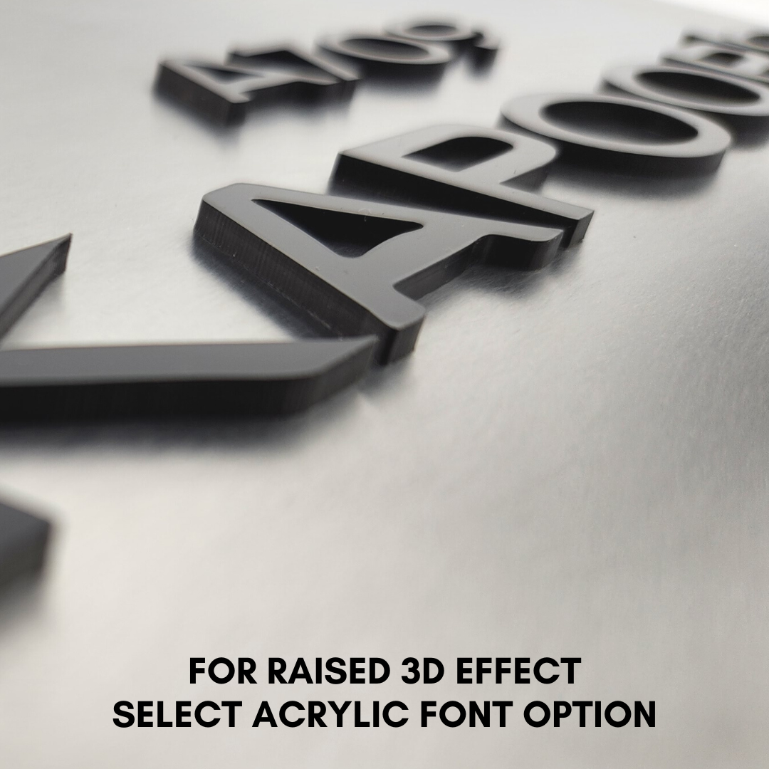 steel house name plate