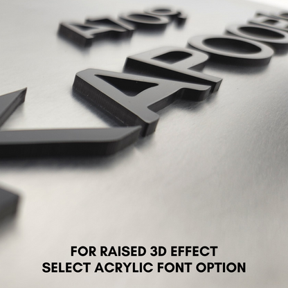 steel house name plate