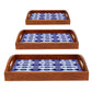 Serving Tray for Kitchen  Set Of 3 With Handle Designer Trays