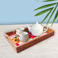 Rectangular Kitchen Trays for Serving Tea Tray Set of 3 - Rose